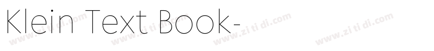 Klein Text Book字体转换